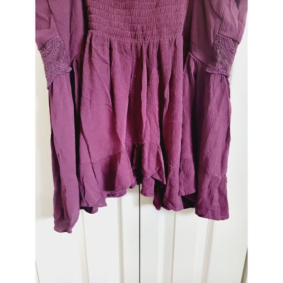Torrid 2 Cami‎ Top Purple Babydoll Sleeveless Lined Chest Lace Waist & Neckline - Picture 8 of 9